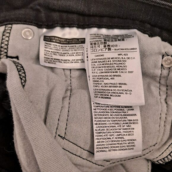 Levis 559 Jeans Mens 40 X 32 (40 X 30) Relaxed Straight Leg Black - Picture 4 of 10